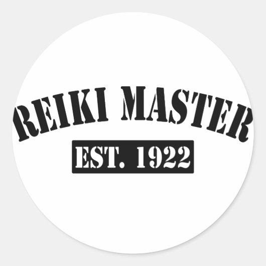 Reiki Master Runder Aufkleber (Vorderseite)