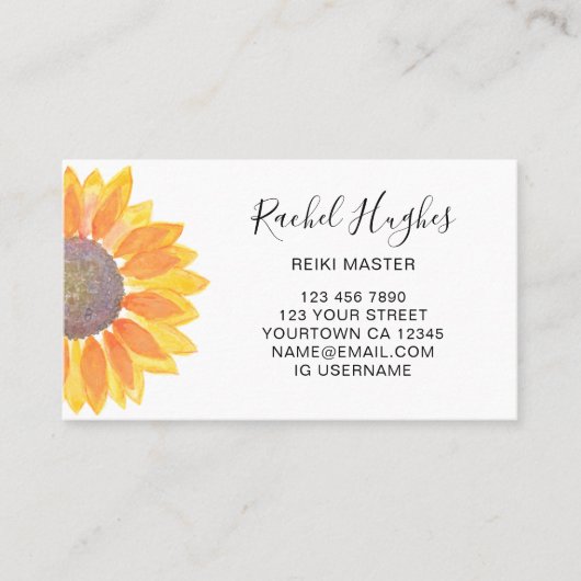 Reiki Master Stylish Business Card Visitenkarte (Vorderseite)