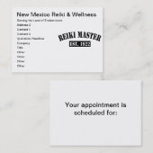 Reiki Master Terminkarte (Vorne/Hinten)