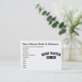 Reiki Master Terminkarte (Stehend Vorderseite)