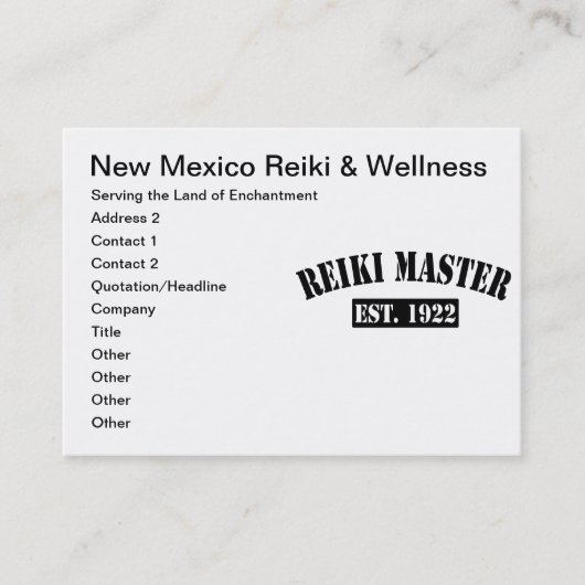Reiki Master Terminkarte (Vorderseite)