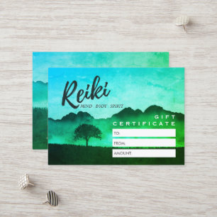 Reiki Master Yoga Instructor Geschenkgutschein Rabattkarte