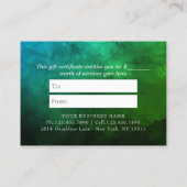 Reiki Master Yoga Instructor Geschenkgutschein Rabattkarte (Rückseite)