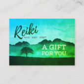 Reiki Master Yoga Instructor Geschenkgutschein Rabattkarte (Vorderseite)
