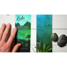 Reiki Master Yoga Mediation Instruktor Price List Werbekarte