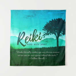 Reiki Master Yoga Mediation Lehrer Quotes Wandteppich