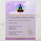 Reiki Master Zen Lavender Chakra Energy Healer Flyer (Vorne)