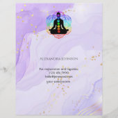 Reiki Master Zen Lavender Chakra Energy Healer Flyer (Hinten)