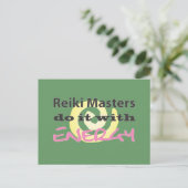 Reiki Masters tun es mit Energie Postkarte (Stehend Vorderseite)