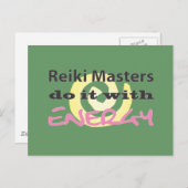 Reiki Masters tun es mit Energie Postkarte (Vorne/Hinten)
