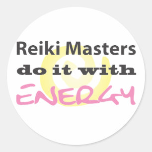 Reiki Masters tun es mit Energie Runder Aufkleber