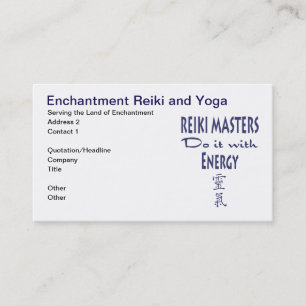 Reiki Masters tun es mit Energie Terminkarte
