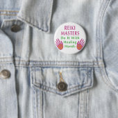 Reiki Masters tun es mit heilenden Händen Button (Beispiel)