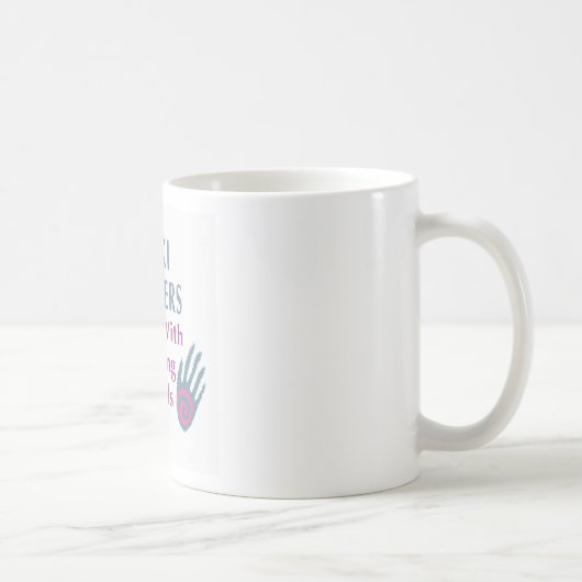 Reiki Masters tun es mit heilenden Händen Kaffeetasse (Rechts)
