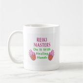 Reiki Masters tun es mit heilenden Händen Kaffeetasse (Links)