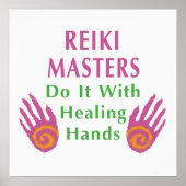 Reiki Masters tun es mit heilenden Händen Poster (Vorne)