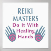Reiki Masters tun es mit heilenden Händen Poster (Vorne)