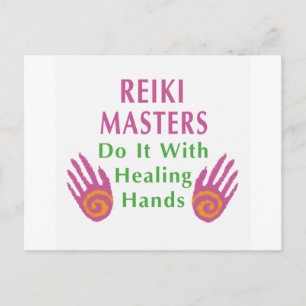 Reiki Masters tun es mit heilenden Händen Postkarte