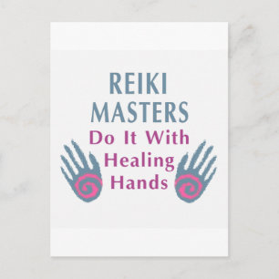 Reiki Masters tun es mit heilenden Händen Postkarte
