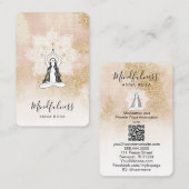 *~* Reiki Meditation Rosa Frau Mandala Göttin QR Visitenkarte (Vorne/Hinten)