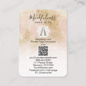 *~* Reiki Meditation Rosa Frau QR Mandala Göttin Visitenkarte (Rückseite)