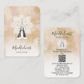 *~* Reiki Meditation Rosa Frau QR Mandala Göttin Visitenkarte (Vorne/Hinten)