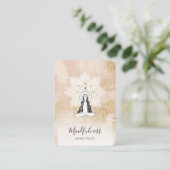 *~* Reiki Meditation Rosa Frau QR Mandala Göttin Visitenkarte (Stehend Vorderseite)