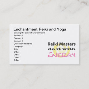 Reiki Meister tun es mit Energie Terminkarte