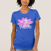 "Reiki" mit einer rosa Lotosblüte T-Shirt (Vorderseite)
