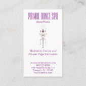 *~* Reiki Orange Lila Tribal Aztec Ural Visitenkarte (Rückseite)