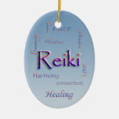 Reiki Oval-Verzierung Keramikornament (Vorne)