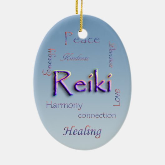 Reiki Oval-Verzierung Keramikornament (Hinten)