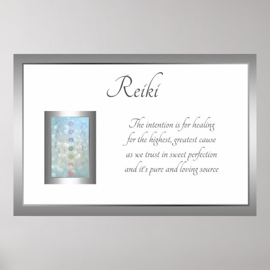 Reiki Poem Art Design Poster (Vorne)