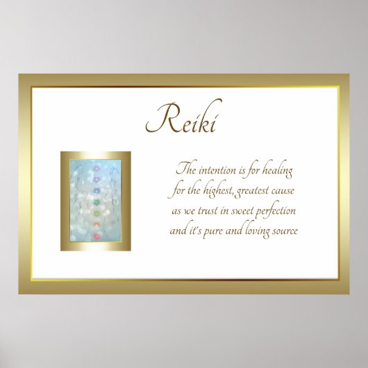 Reiki Poem Art Design Poster (Vorne)