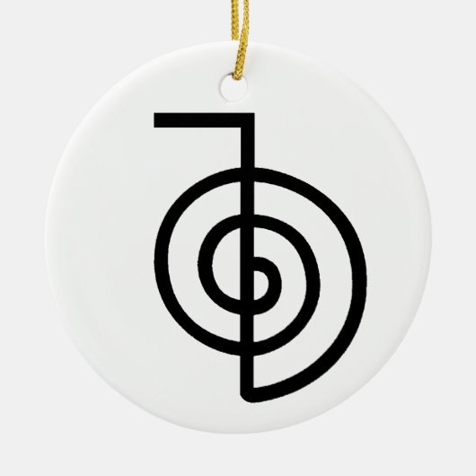 Reiki Power-Symbol Keramik Ornament (Vorne)