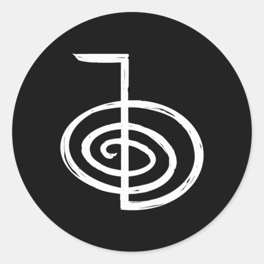 Reiki Powered Energy Symbol für oder Runder Aufkleber (Vorderseite)