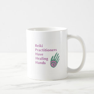 Reiki Practitioner haben heilende Hände Kaffeetasse