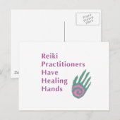 Reiki Practitioner haben heilende Hände Postkarte (Vorne/Hinten)