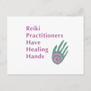 Reiki Practitioner haben heilende Hände Postkarte