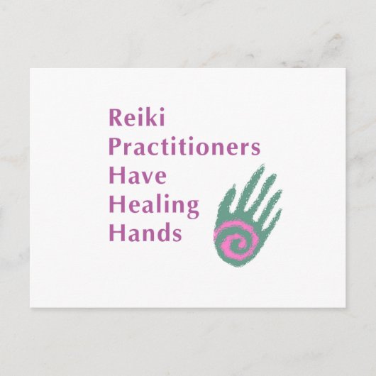 Reiki Practitioner haben heilende Hände Postkarte (Vorderseite)