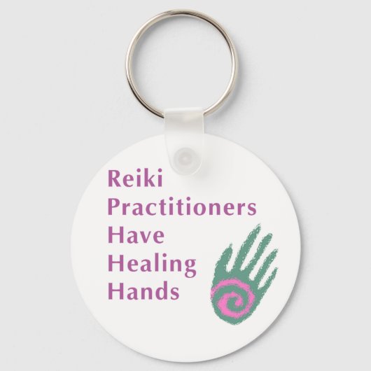 Reiki Practitioner haben heilende Hände Schlüsselanhänger (Vorderseite)