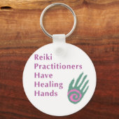 Reiki Practitioner haben heilende Hände Schlüsselanhänger (Vorderseite)