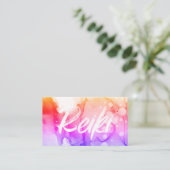 *~* Reiki Practitioner Healer Master Energy Heal Visitenkarte (Stehend Vorderseite)