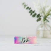 Reiki Practitioner Heilung Aura Raum Mini Visitenkarte (Stehend Vorderseite)
