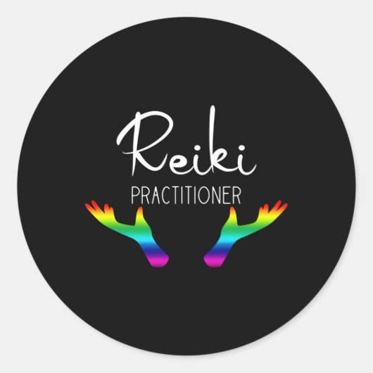 Reiki Practitioner Holistic Energy Healing Runder Aufkleber (Vorderseite)