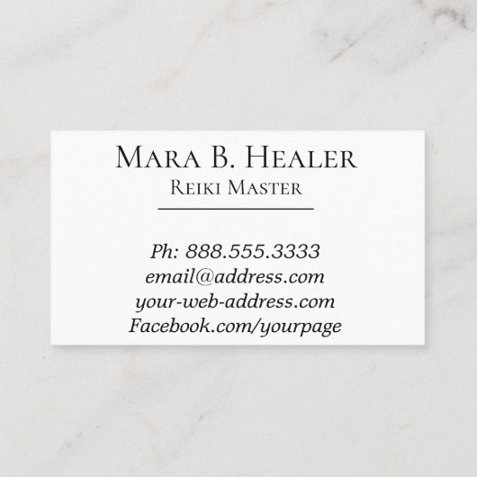 *~* Reiki Practitioner oder Master Energy Healer Visitenkarte (Rückseite)