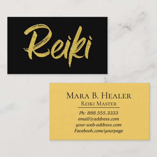 *~* Reiki Praktiker-oder Hauptenergie-Heiler Visitenkarte (Vorne/Hinten)