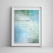 Reiki Prayer - 5 Daily Principles Poster