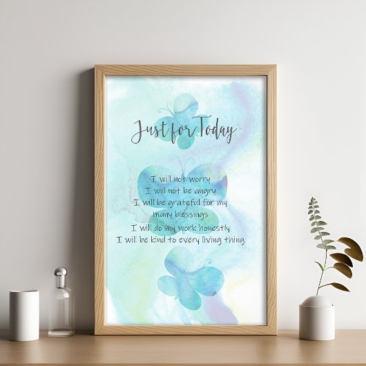 Reiki Prayer Printing Poster | Nur für heute