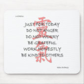 REIKI PRICIPLES AUF ENGLISCH AN IHREN MOUSEPAD (Vorne)